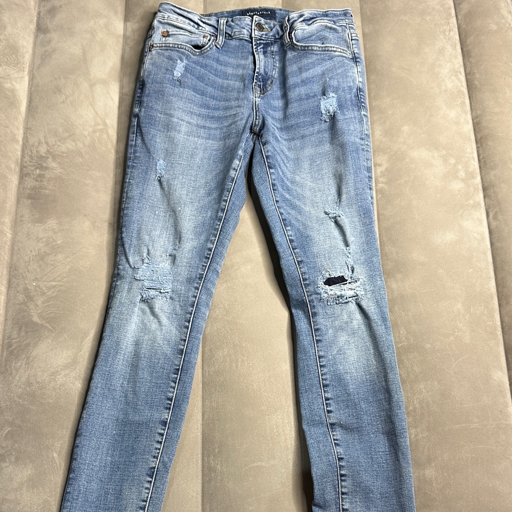 Aeropostale Men’s Light Blue Distressed‎ Super Skinny Jeans size 30x32